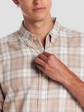 Modern Fit Performance 4-Way Stretch Button Up Shirt