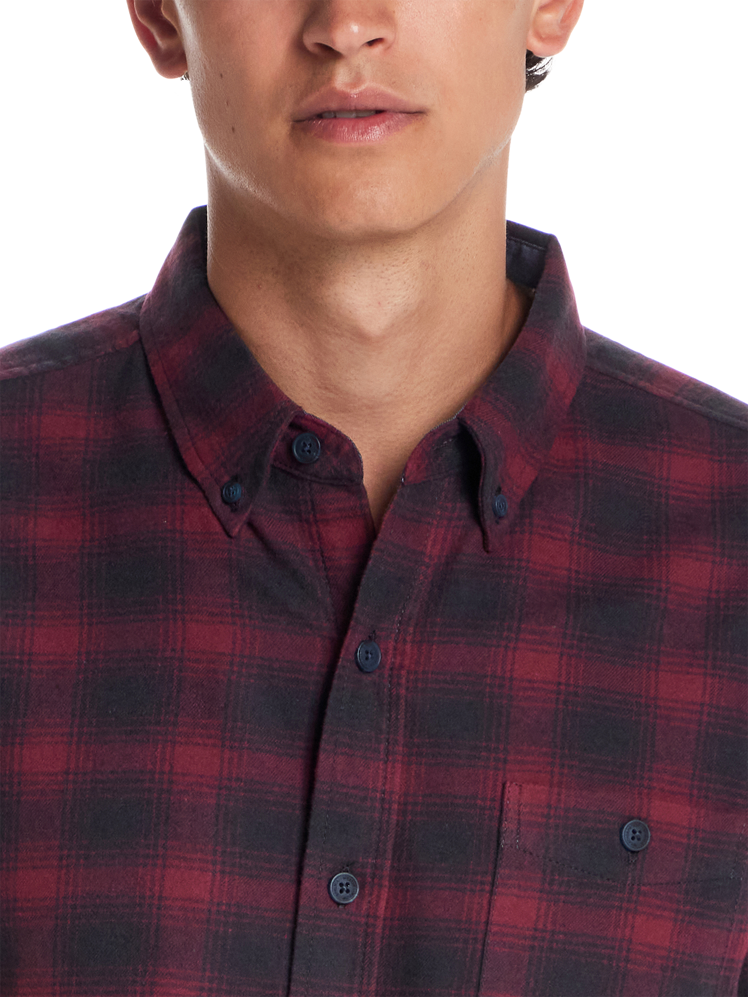 naked wardrobe burgundy dress Men's Solid Burgundy Casual Shirt – DENNIS LINGO main image 0