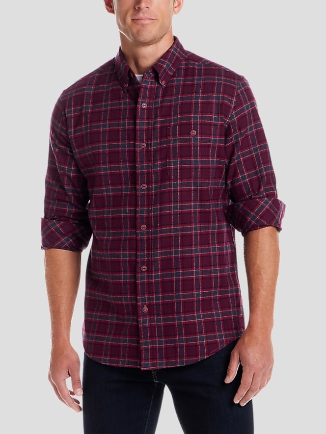 Weatherproof Vintage Regular Fit Holiday Flannel Shirt