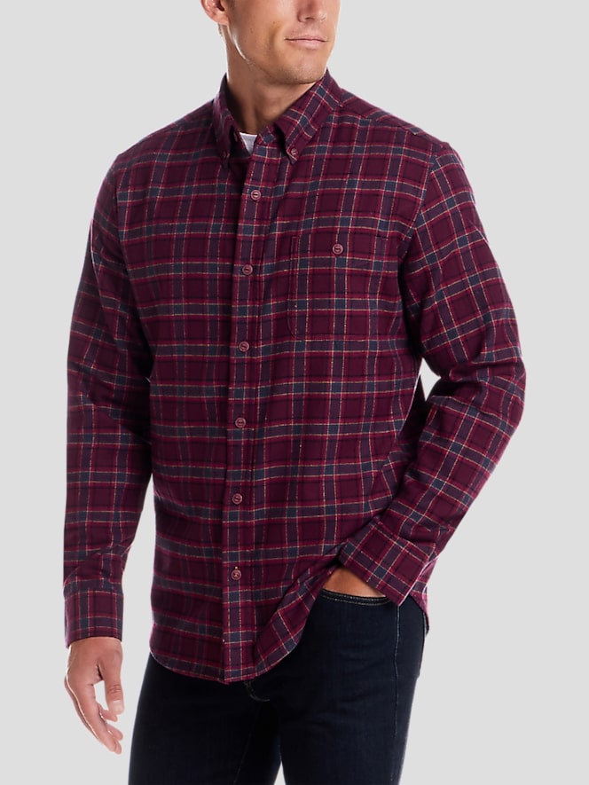 Weatherproof Vintage Regular Fit Holiday Flannel Shirt