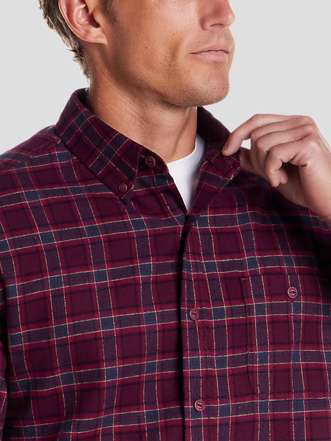 Weatherproof Vintage Regular Fit Holiday Flannel Shirt