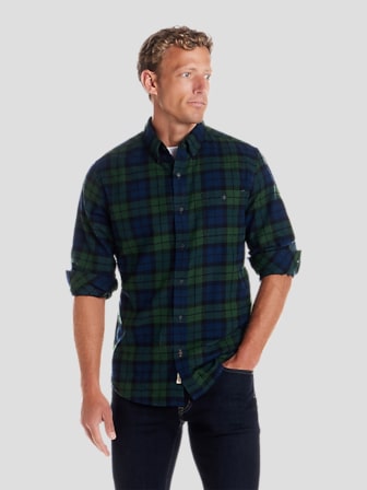 Modern Fit Performance 4-Way Stretch Button Up Shirt