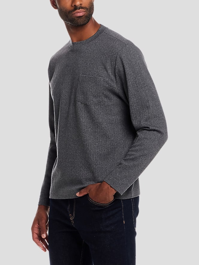 Weatherproof Vintage Regular Fit Brushed Herringbone Crewneck Pullover