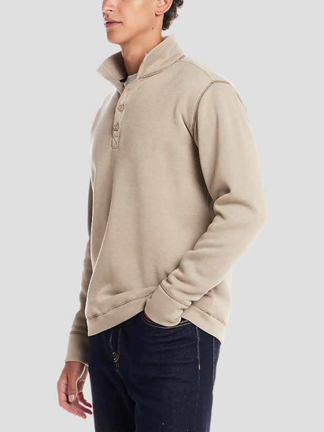 Weatherproof Vintage Mock Neck 1/4 Button Sweaterfleece