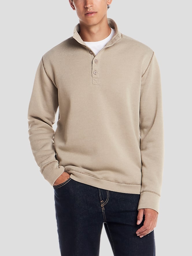 Weatherproof Vintage Mock Neck 1/4 Button Sweaterfleece
