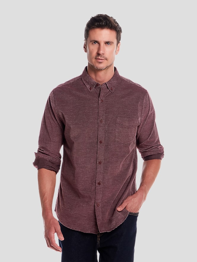 Weatherproof Vintage Regular Fit Vintage Brocade Corduroy Shirt