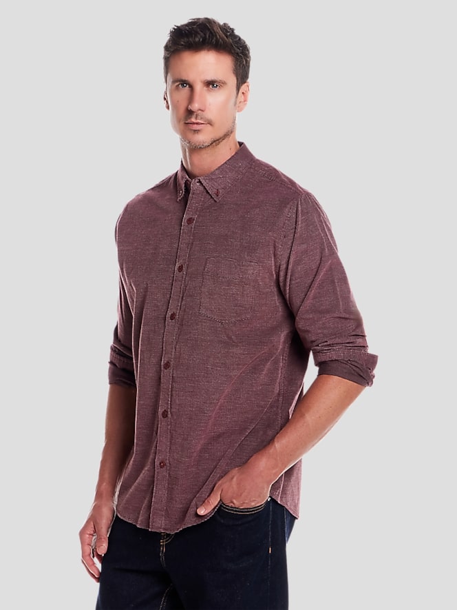 Weatherproof Vintage Regular Fit Vintage Brocade Corduroy Shirt