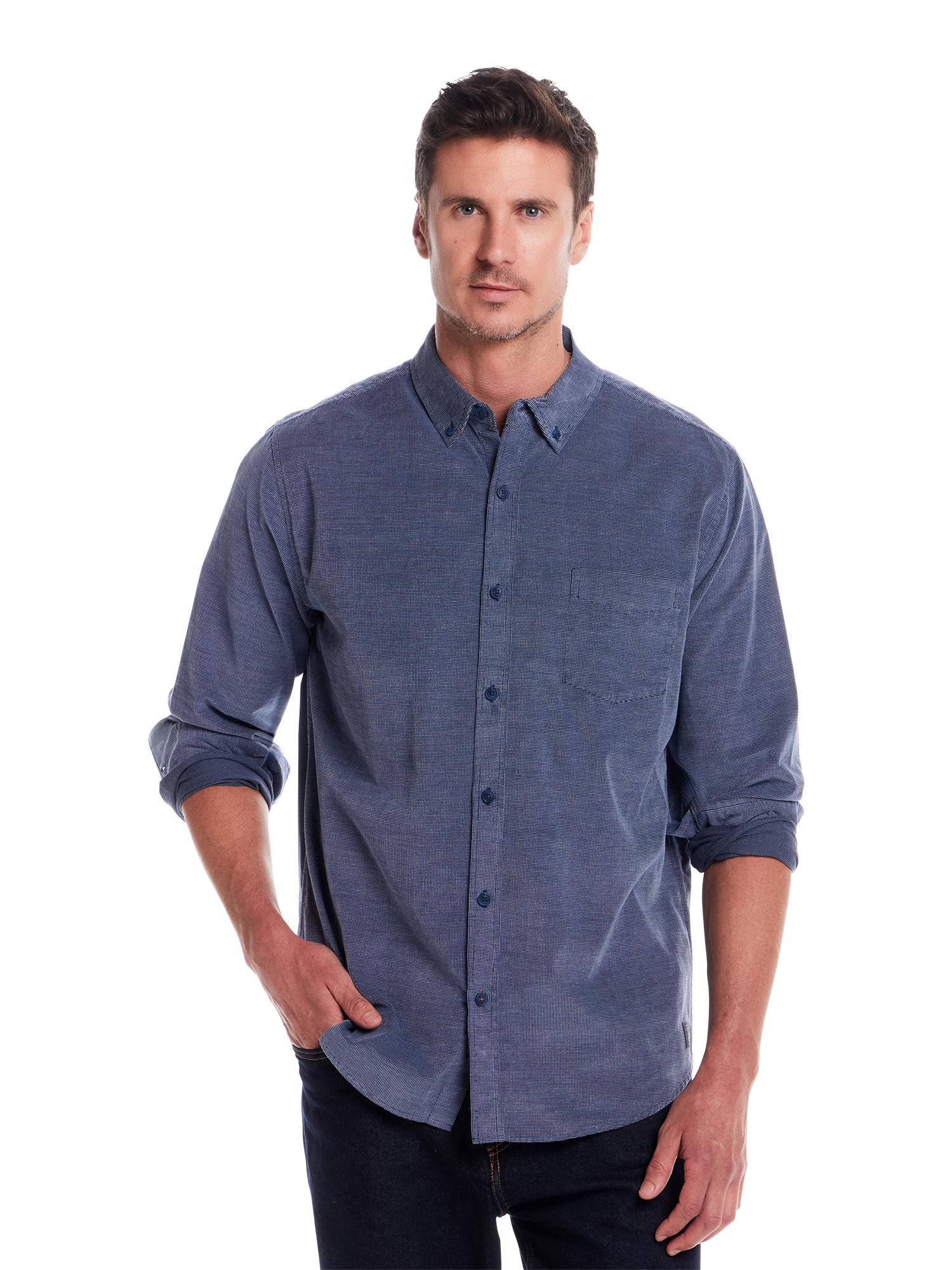 Regular Fit Vintage Brocade Corduroy Shirt