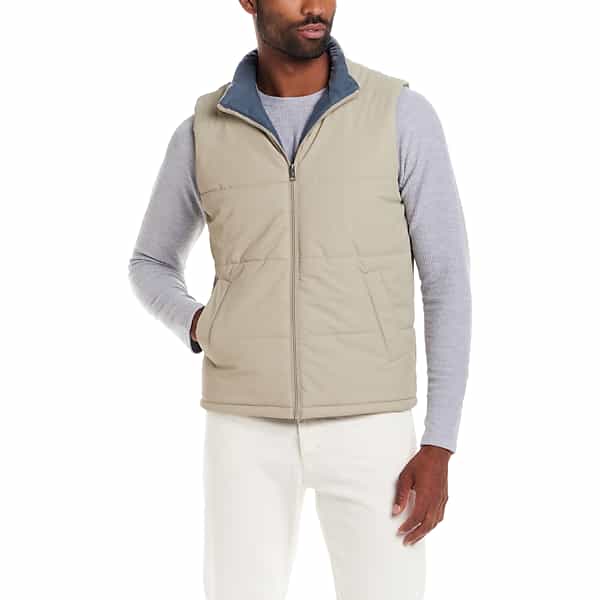 Weatherproof Vintage Men's Matte Puffer Vest Abbey Stone - Size: XL