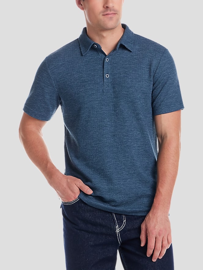 Weatherproof Vintage Stretch Waffle Polo Shirt