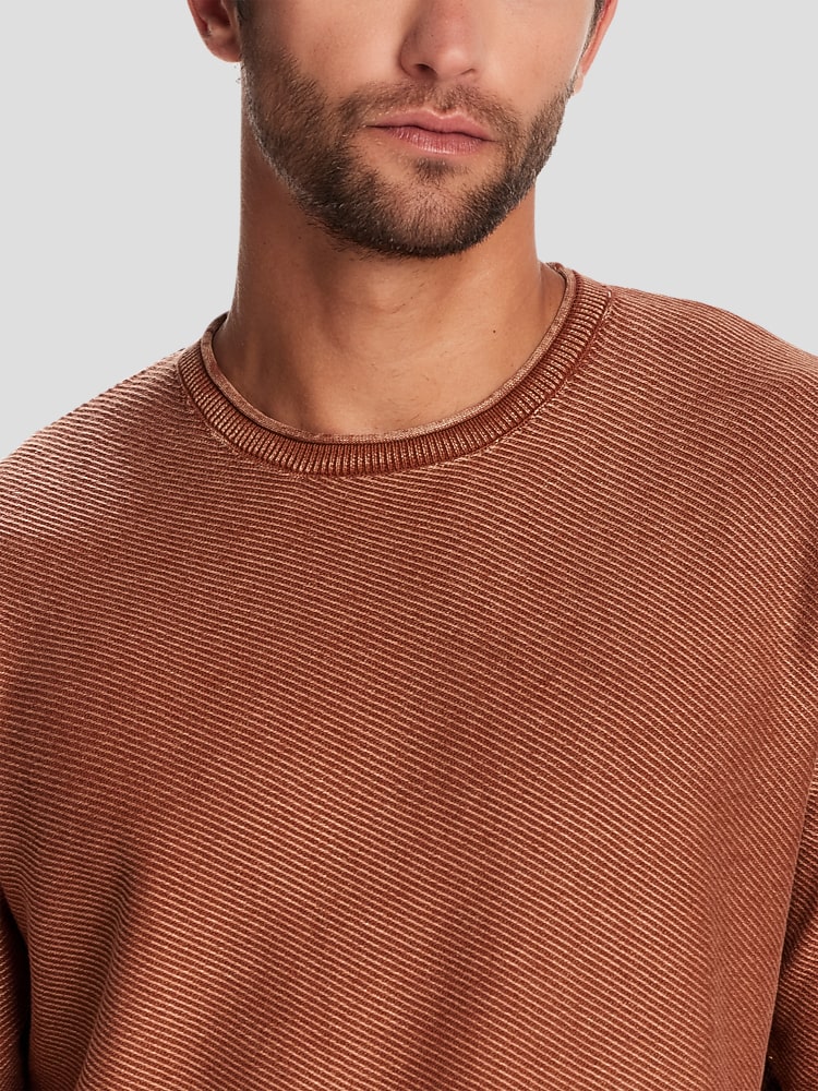 Twill Roll Neck Stonewash Sweater