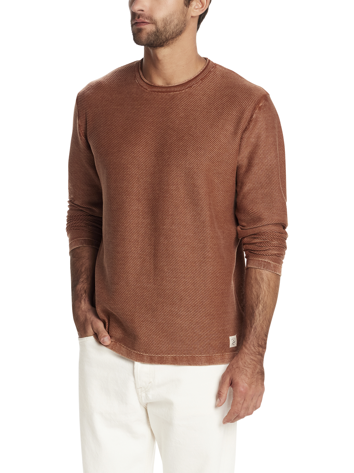 Twill Roll Neck Stonewash Sweater
