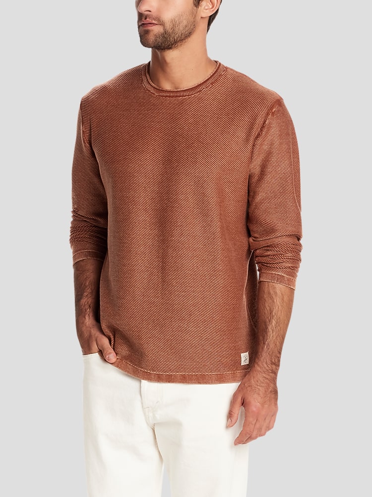 Twill Roll Neck Stonewash Sweater