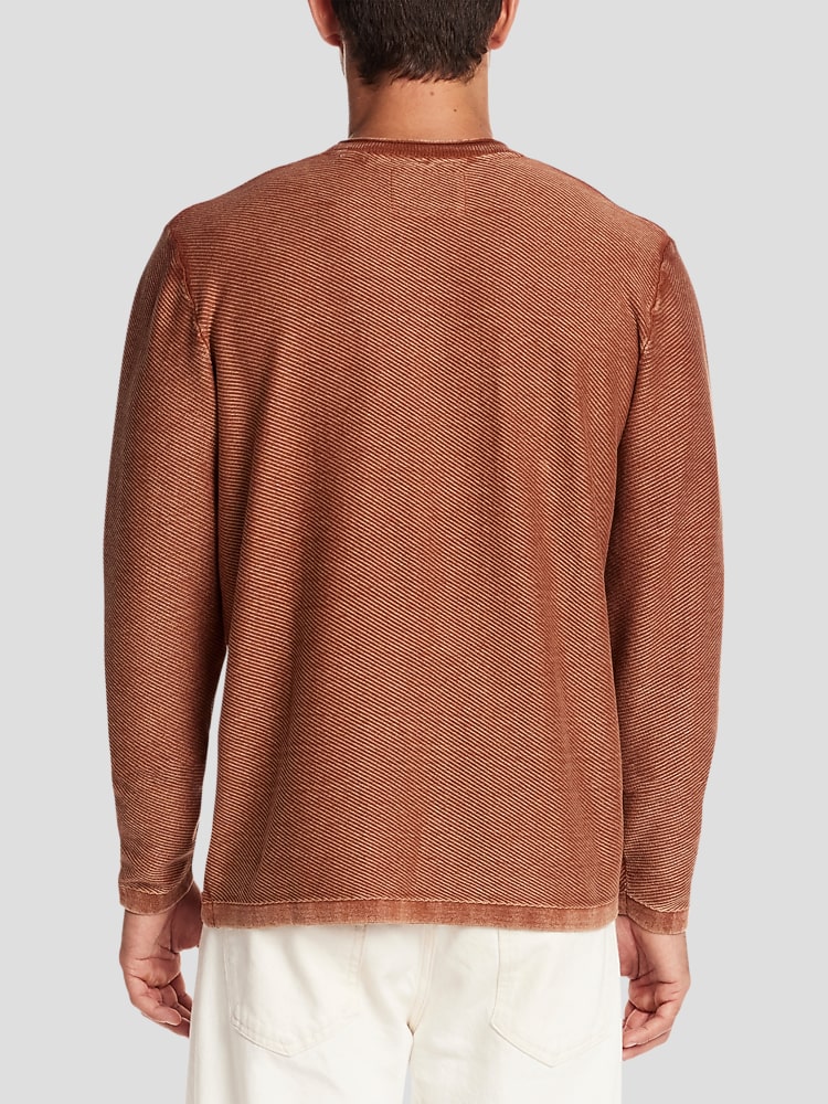 Twill Roll Neck Stonewash Sweater