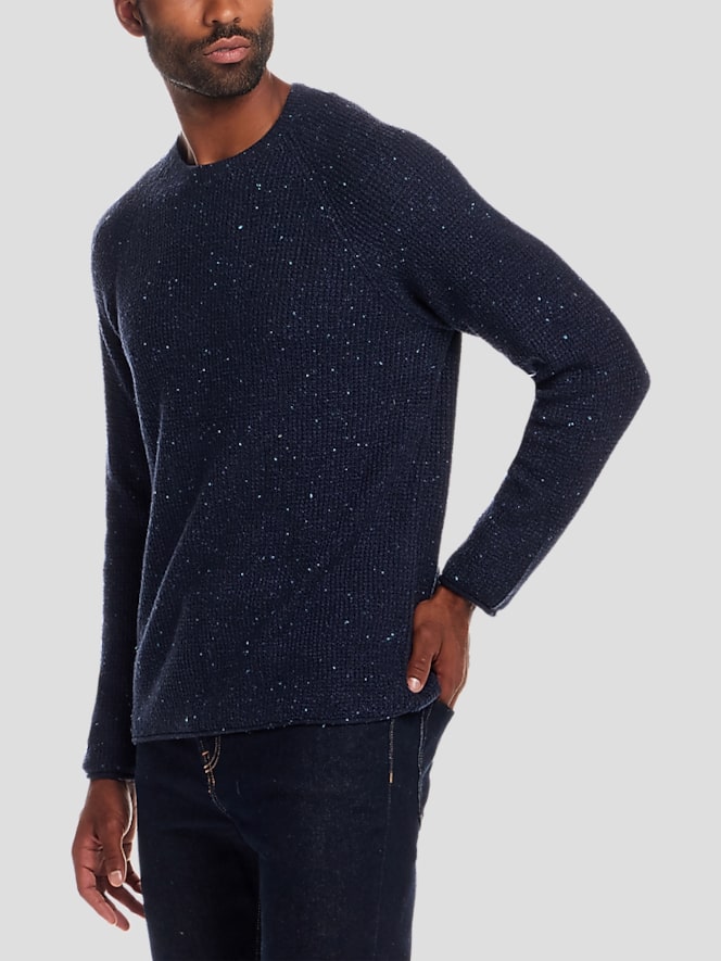 Weatherproof Vintage Regular Fit Waffle Donegal Crewneck Pullover, Seaborne Donegal - Image 3 of 4
