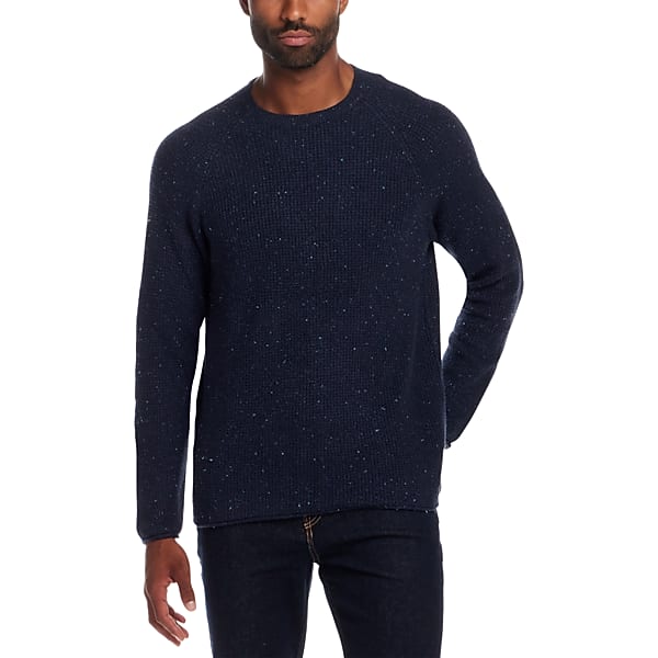 Weatherproof Vintage Waffle Donegal Crewneck Pullover Sweater in Seaborne Blue – Men’s Regular Fit Cotton Blend, Size XXL