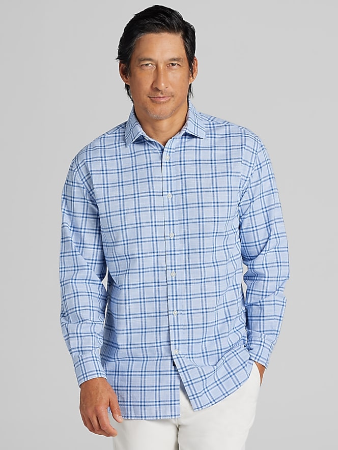 Joseph Abboud Classic Fit Woven Plaid Button-Up Shirt