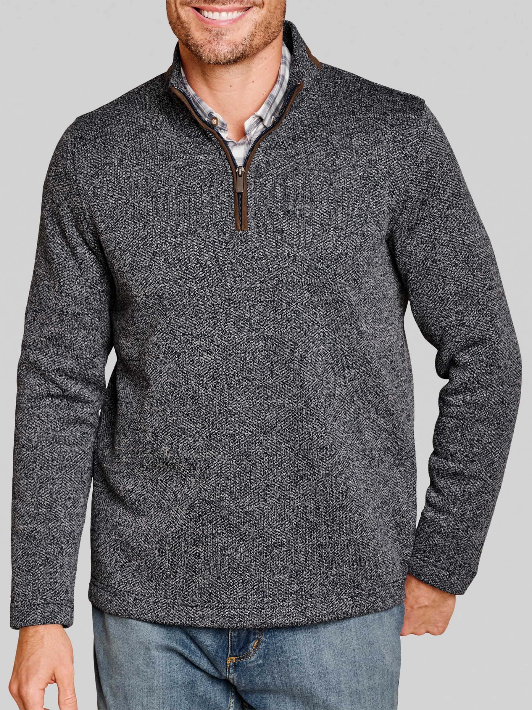 Modern Fit Marled 1/4 Zip Sweater