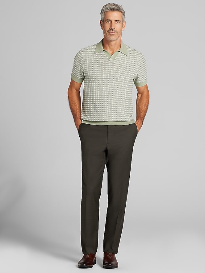 Joseph Abboud Modern Fit Plaid Polo