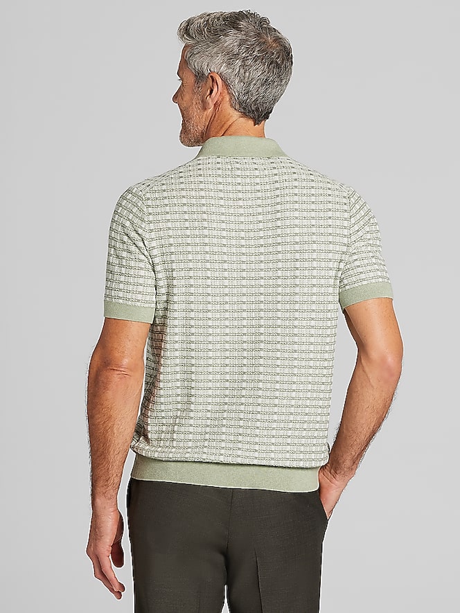 Joseph Abboud Modern Fit Plaid Polo