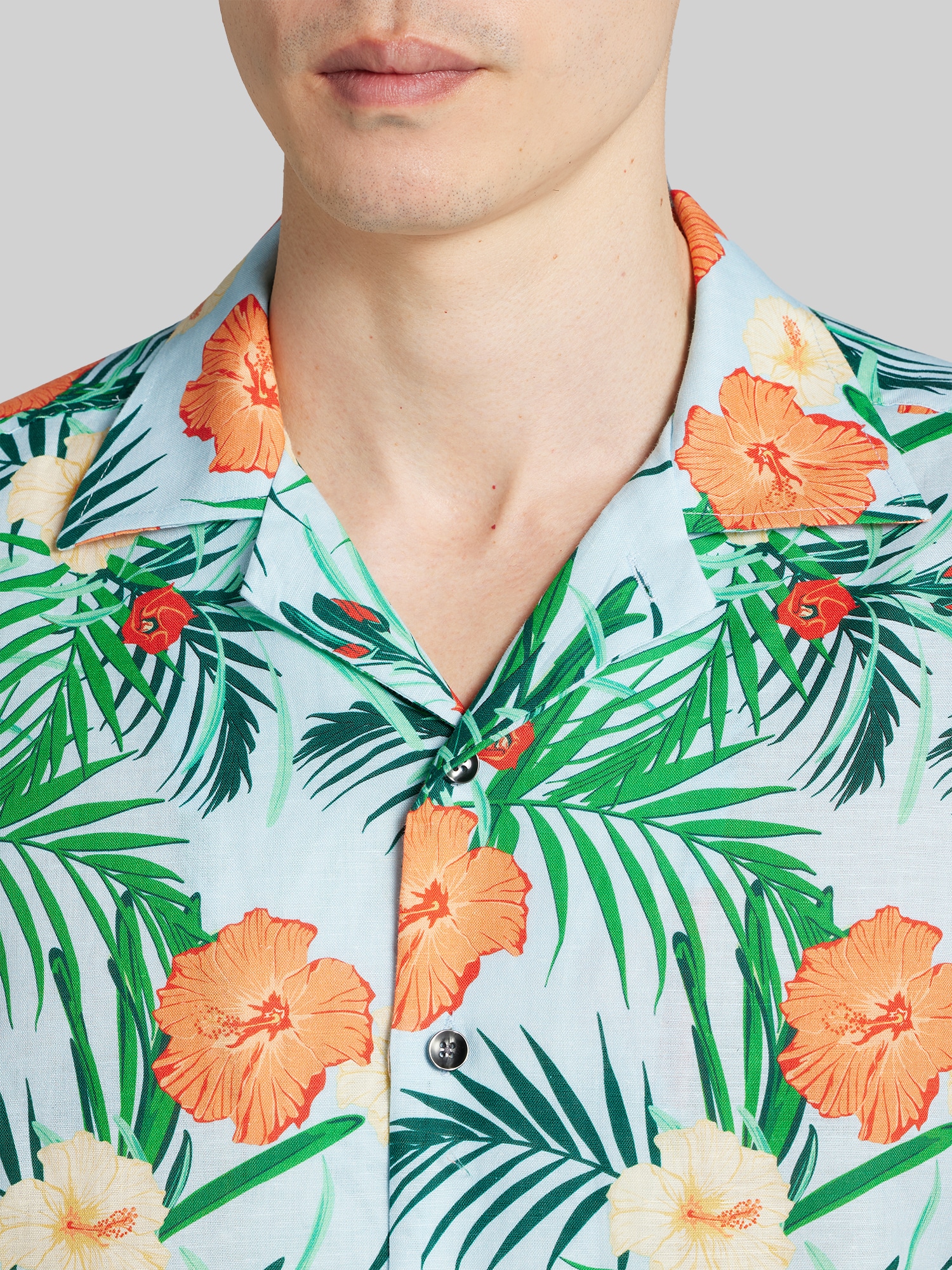 Modern Fit Camp Collar Hawaiian Shirt