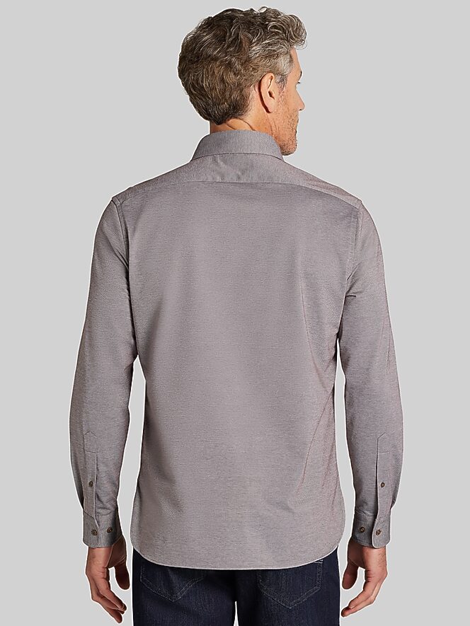 Joseph Abboud Modern Fit Knit Button Up Shirt