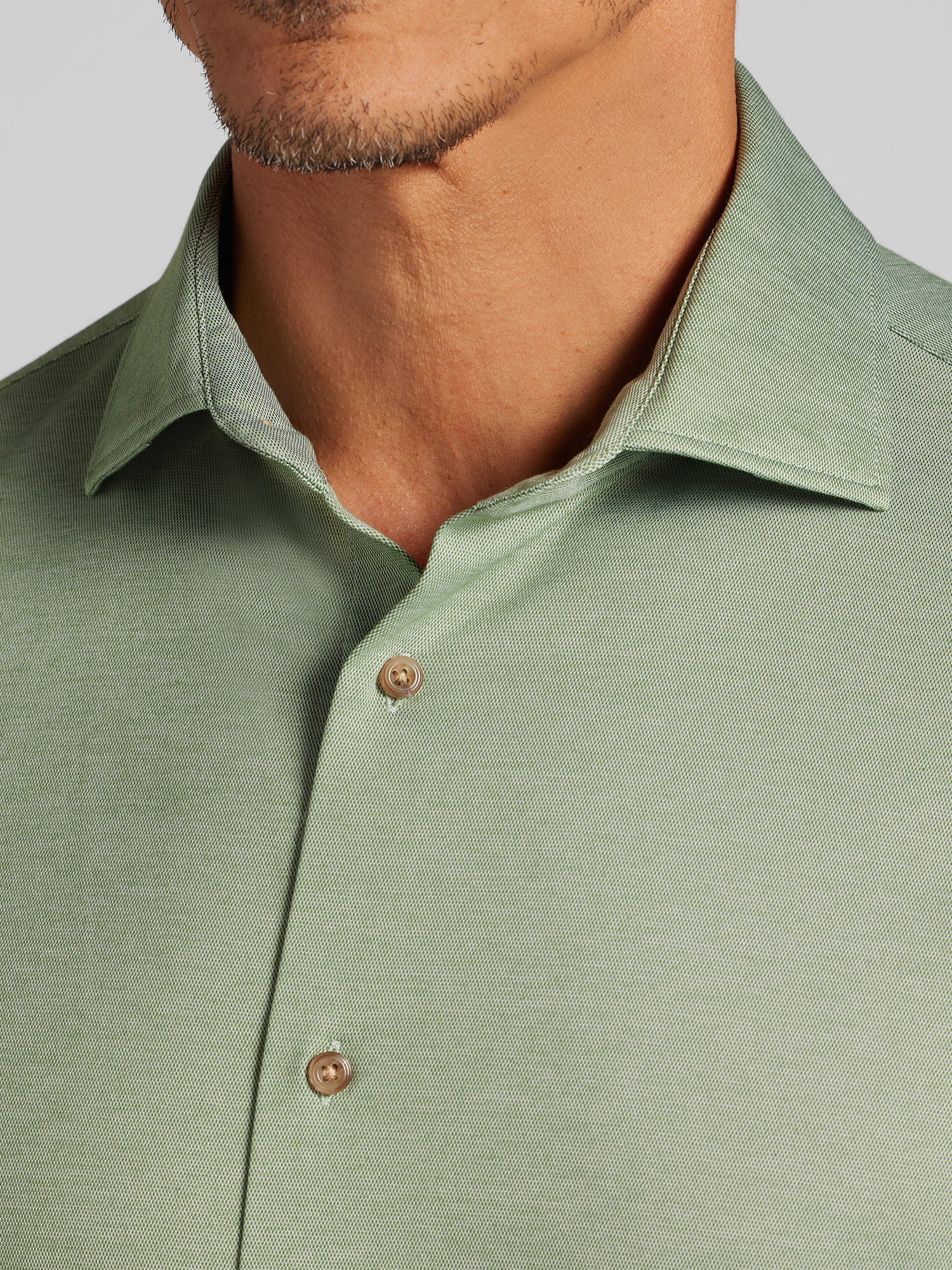 Joseph Abboud Modern Fit Knit Button Up Shirt, Green - Big & Tall
