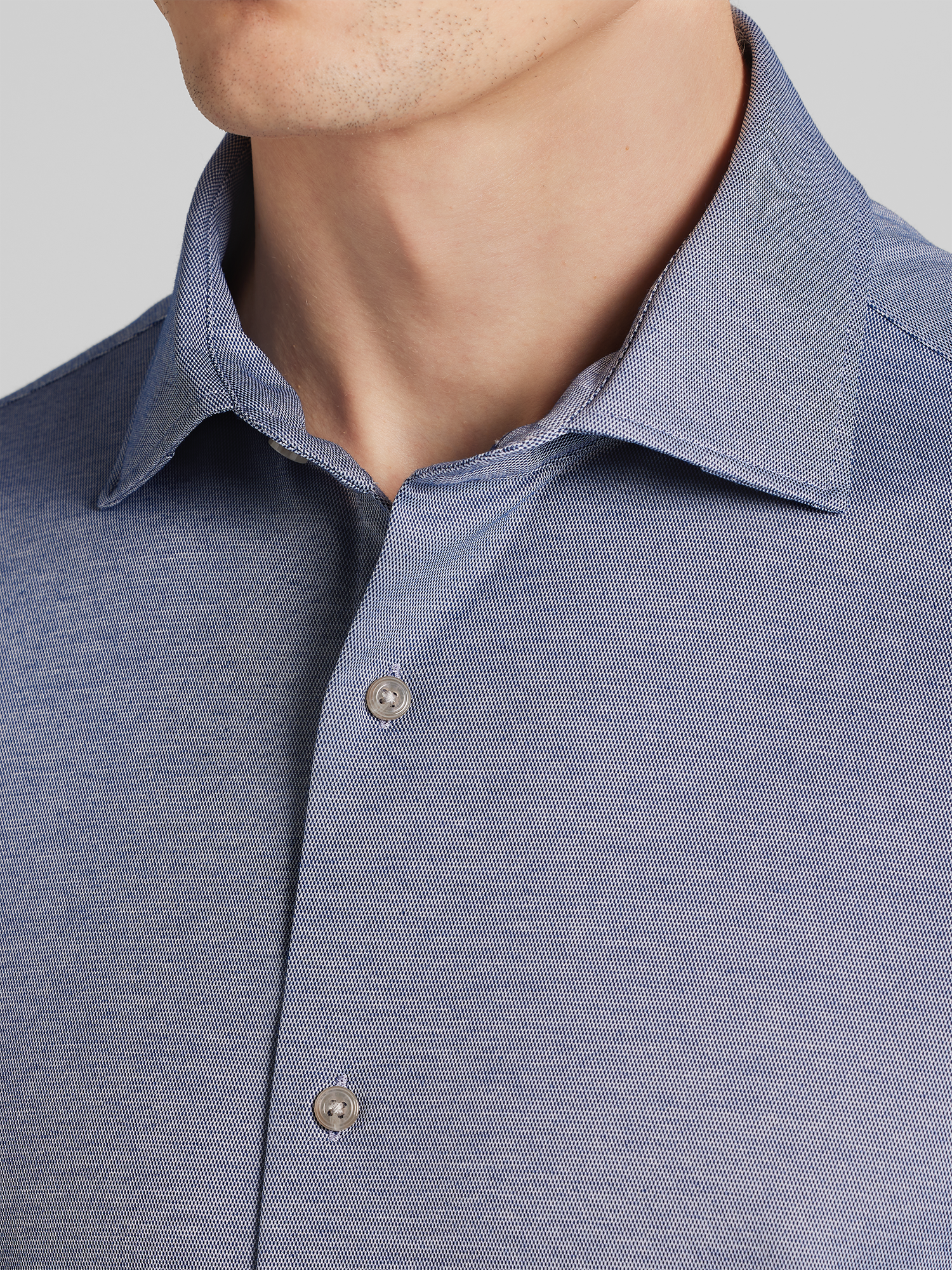 Modern Fit Knit Button Up Shirt