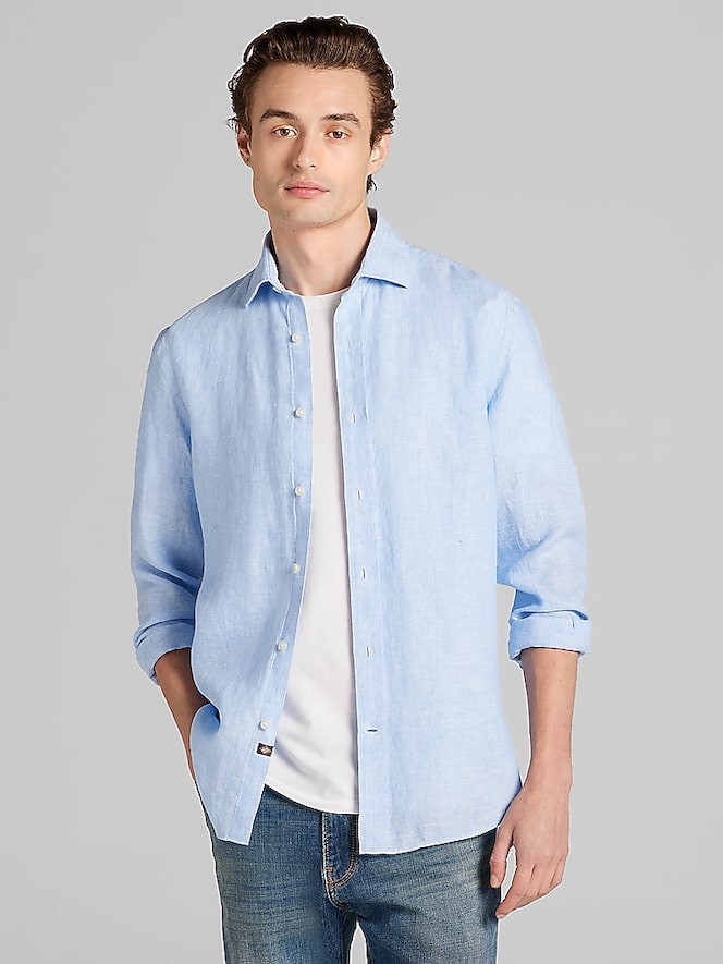 Joseph Abboud Modern Fit Linen Button Up Shirt