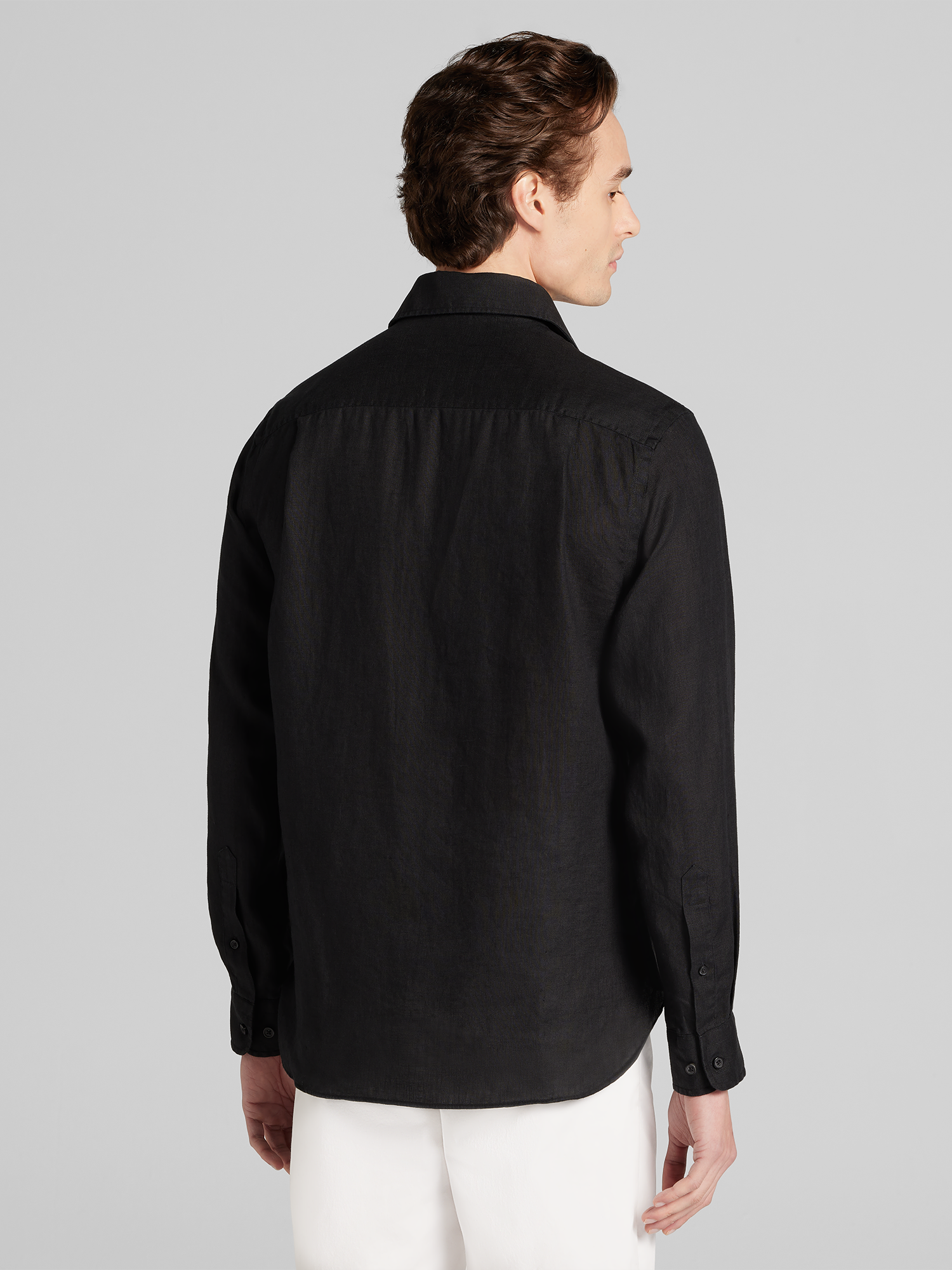 Modern Fit Linen Button Up Shirt