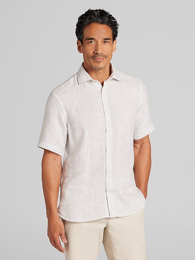 Joseph Abboud Modern Fit Short Sleeve Button Up Shirt