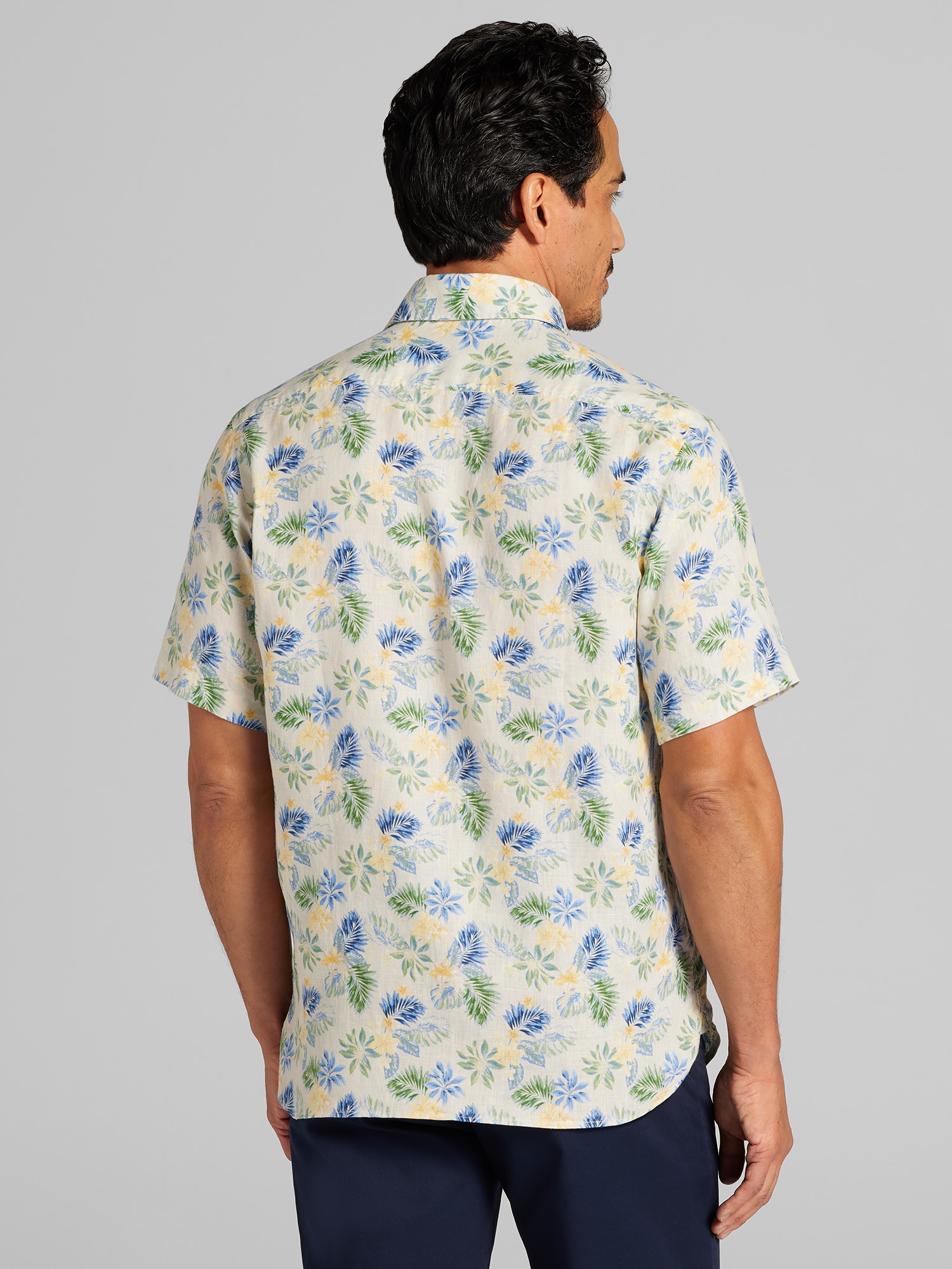 Modern Fit Floral Short Sleeve Button Up Shirt