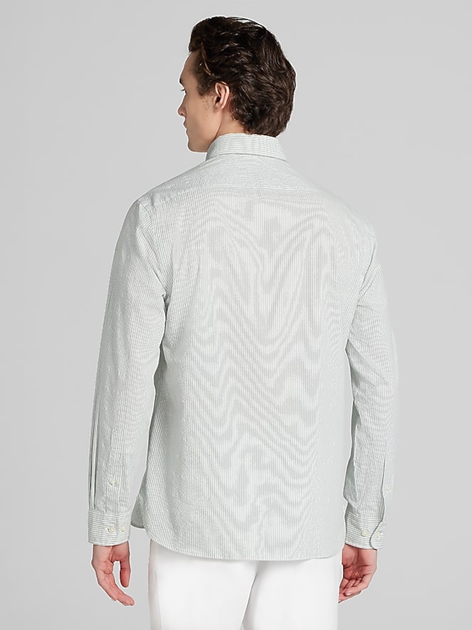 Joseph Abboud Modern Fit Seersucker Stripe Button Up Shirt