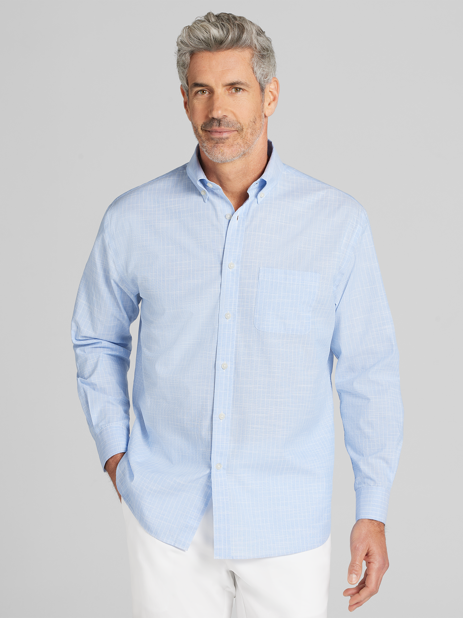 Classic Fit Woven Button Up Shirt