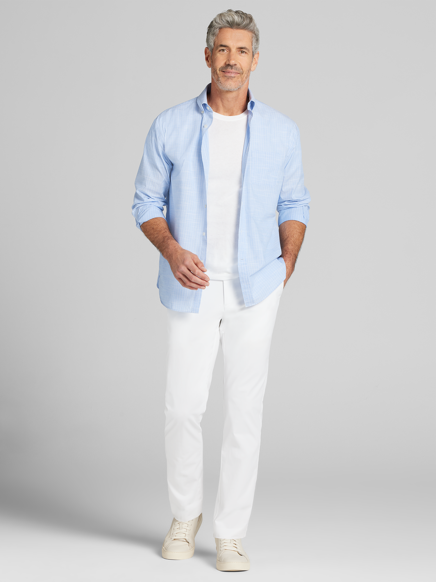 Classic Fit Woven Button Up Shirt