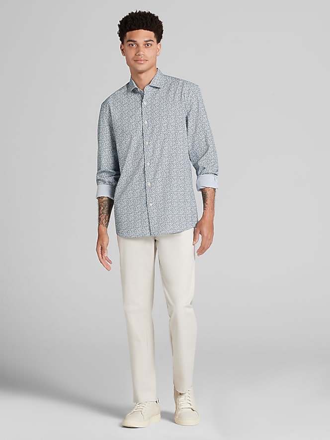 Awearness Kenneth Cole CHILLFLEX Modern Fit 4-Way Stretch Button-Up Shirt