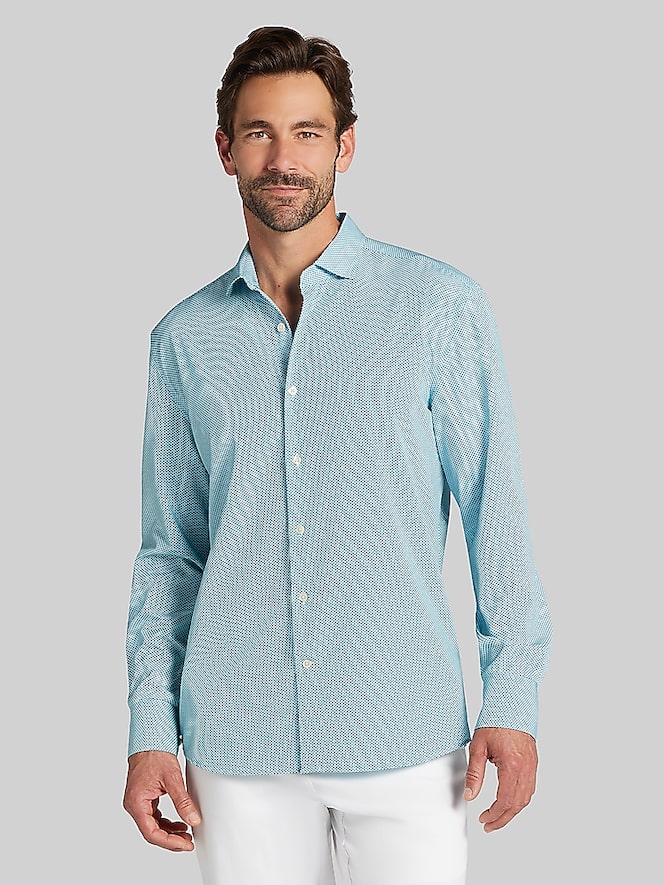 Awearness Kenneth Cole Modern Fit 4-Way Stretch Button Up Shirt