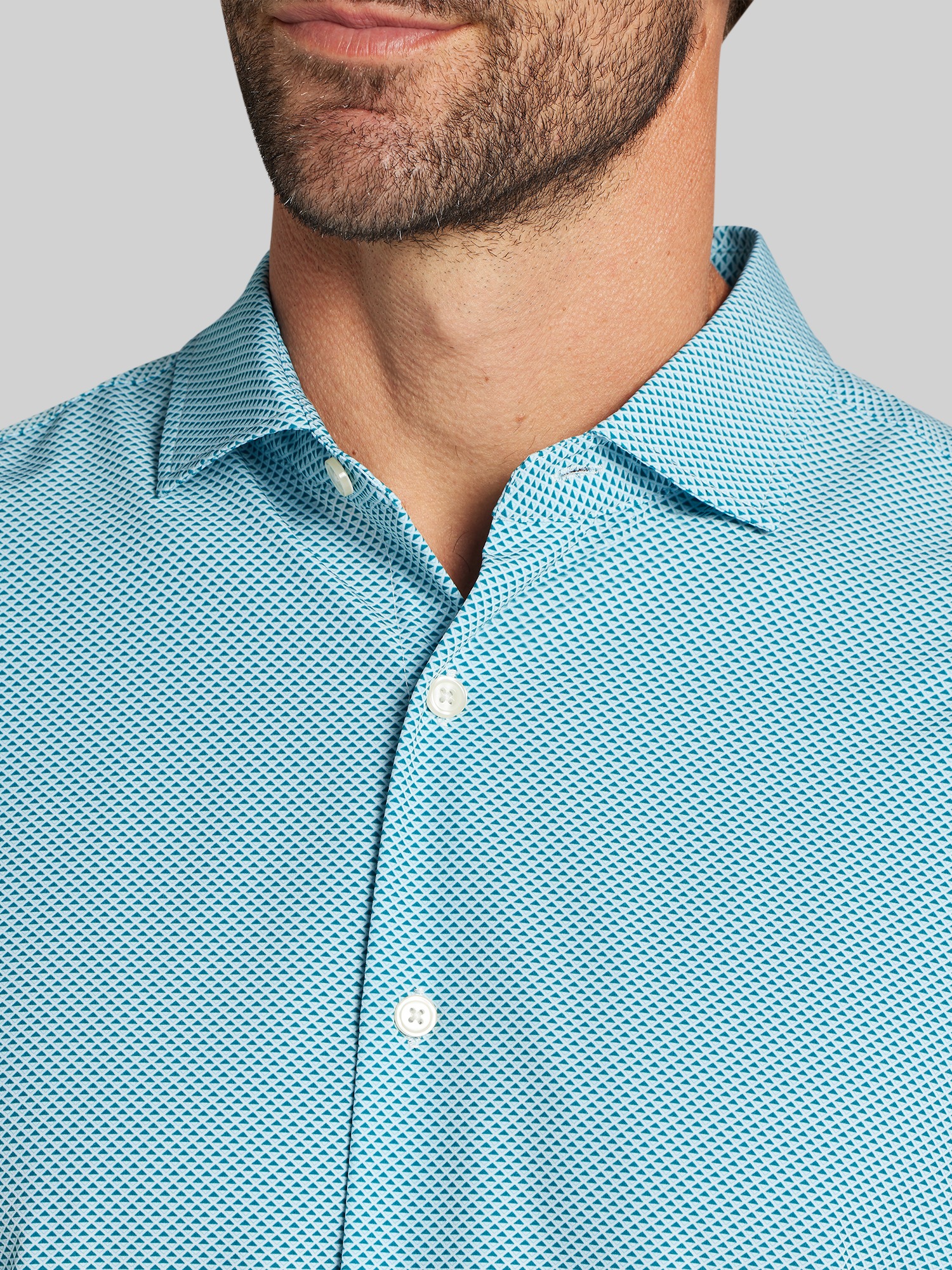 Modern Fit 4-Way Stretch Button Up Shirt