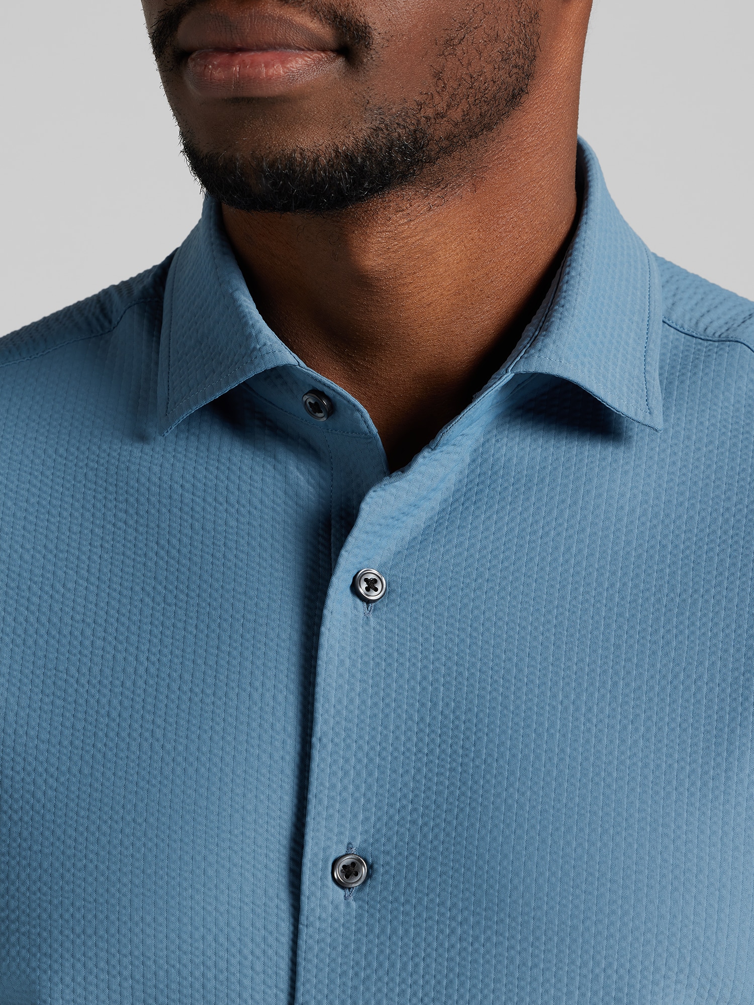 CHILLFLEX Modern Fit Short Sleeve 4-Way Stretch Button Up Shirt