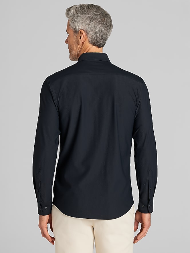 Awearness Kenneth Cole Seersucker 4-Way Stretch Button Up Shirt