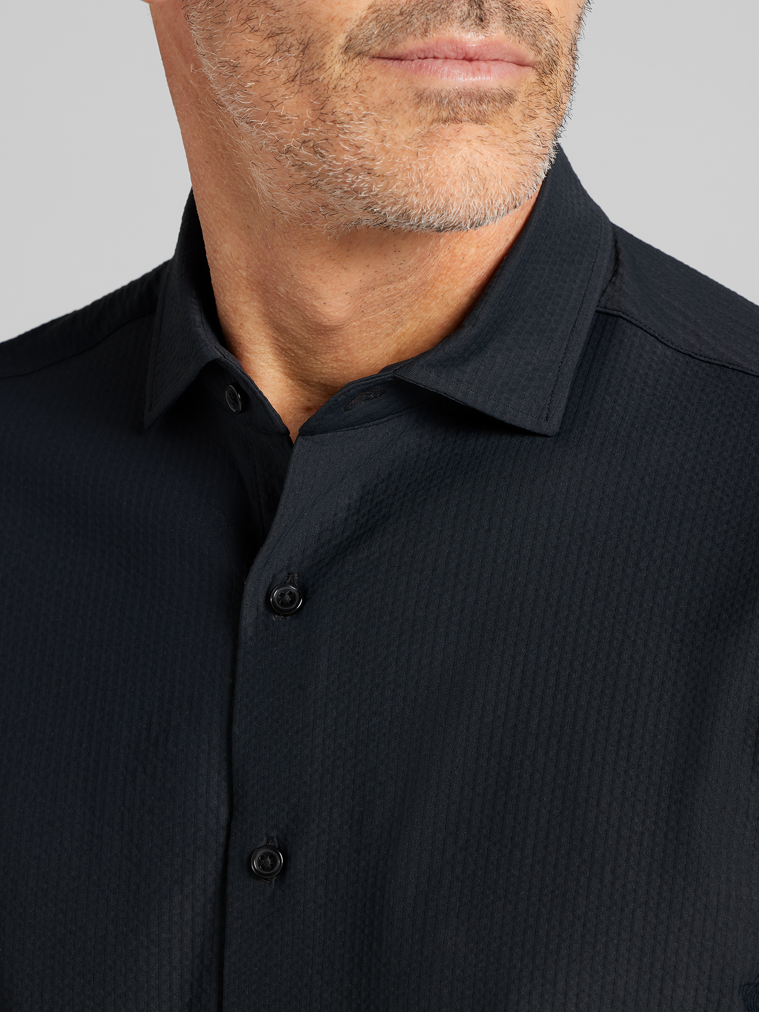 Slim Fit Seersucker 4-Way Stretch Button Up Shirt