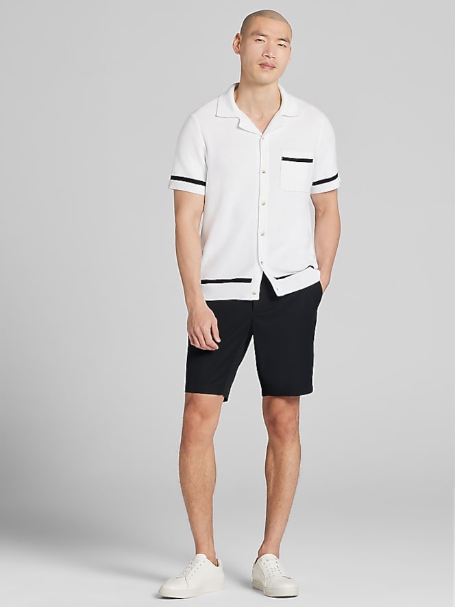 Joseph Abboud Tipped Camp Shirt Sweater