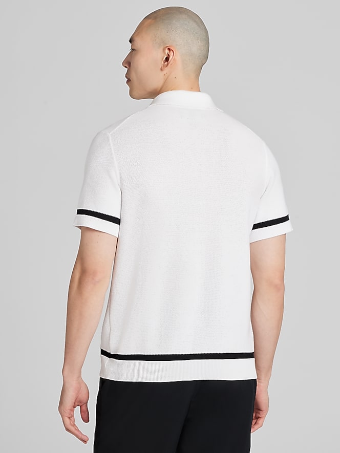 Joseph Abboud Tipped Camp Shirt Sweater