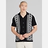 Joseph Abboud Modern Fit Jacquard Camp Shirt Sweater