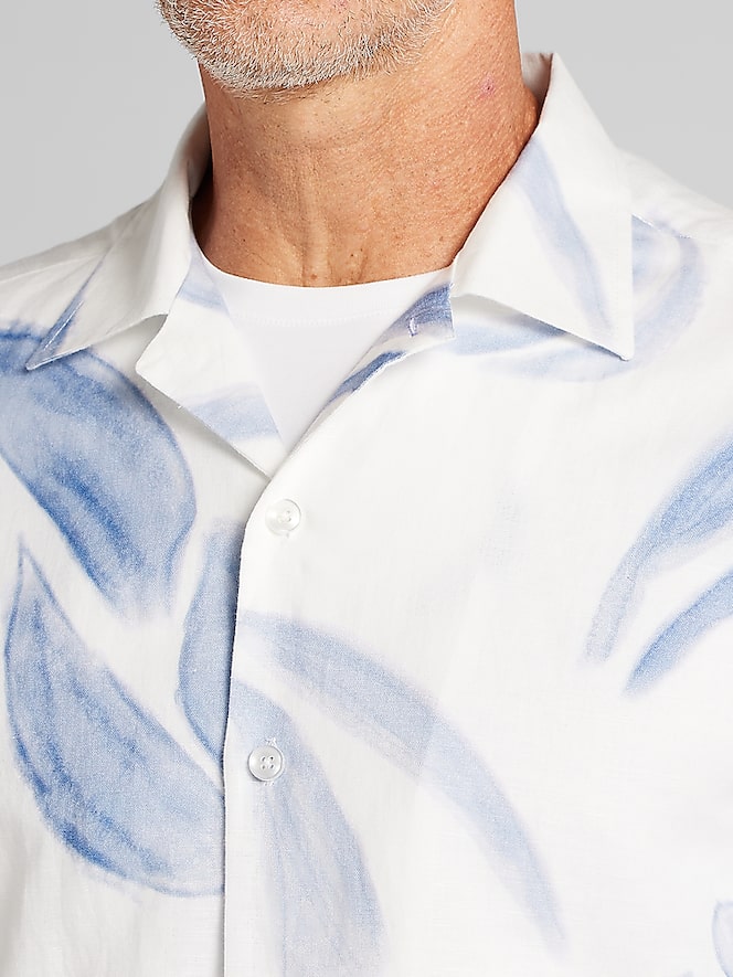 Joseph Abboud Modern Fit Floral Camp Shirt