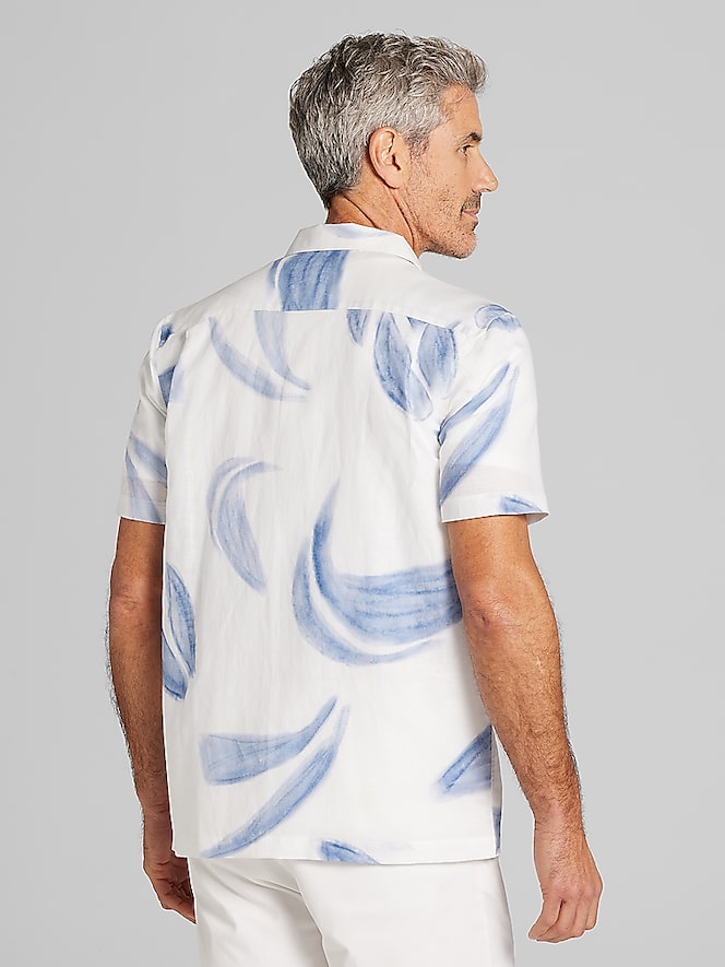 Joseph Abboud Modern Fit Floral Camp Shirt