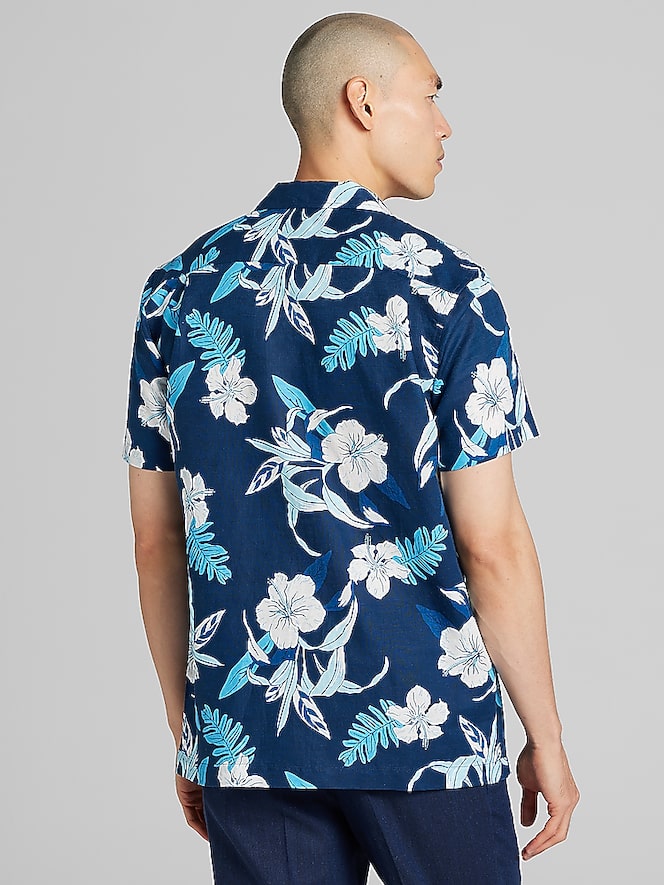 Joseph Abboud Modern Fit Floral Camp Shirt