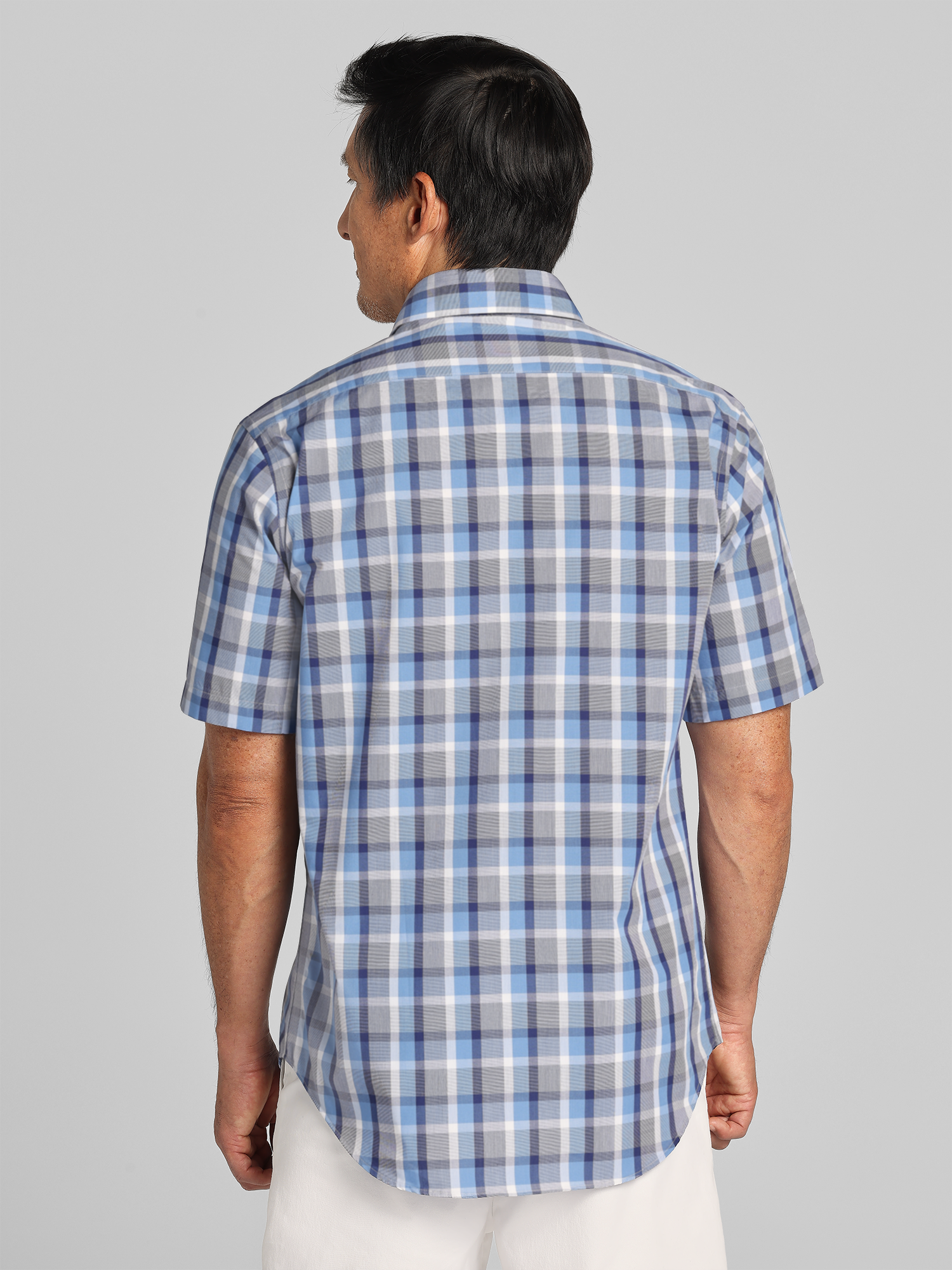 Modern Fit Plaid Button Up Shirt