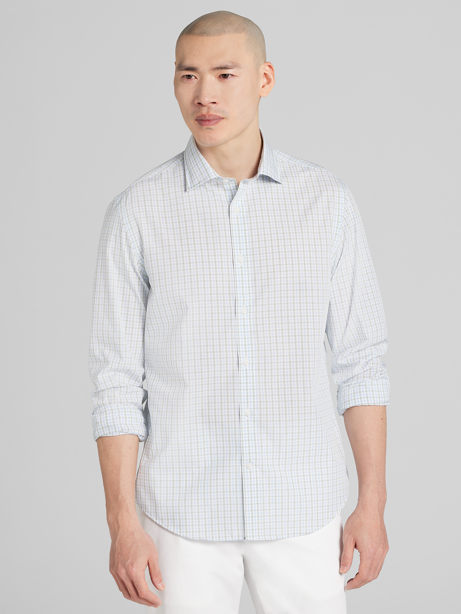 Modern Fit Button Up Shirt