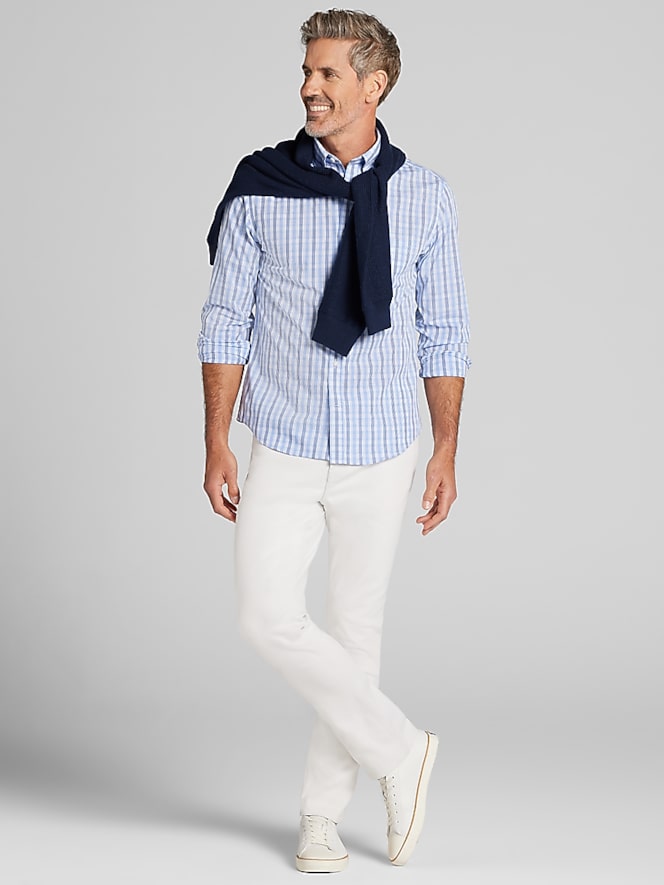 Wilke-Rodriguez Modern Fit Plaid Woven Button-Up Shirt